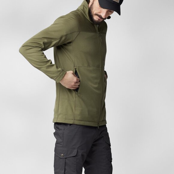 NEW Fjallraven Mens Abisko Lite Fleece Full Zip Jacket NWT L Green #86971 - Picture 15 of 15